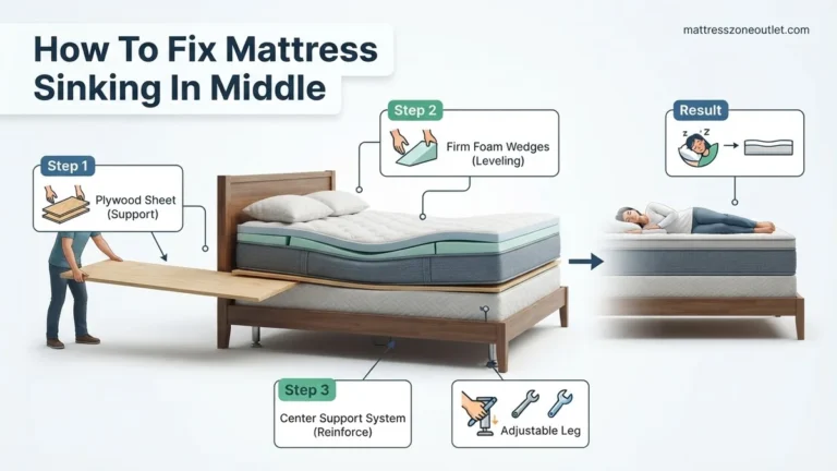 How to Fix Mattress Sinking in Middle Step-by-Step 2026